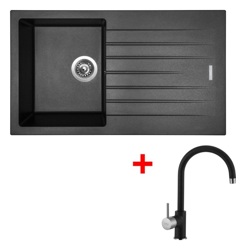 Sinks PERFECTO 860 Metalblack + Vitalia GR