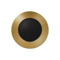 RAK Porcelain RAK Metalfusion talíř mělký zdobený 33 cm, černozlatý | RAK-MFEVFP33GB