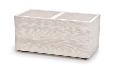 Květináč Prosperplast MADERA CASE eco wood 77 cm bílý eco