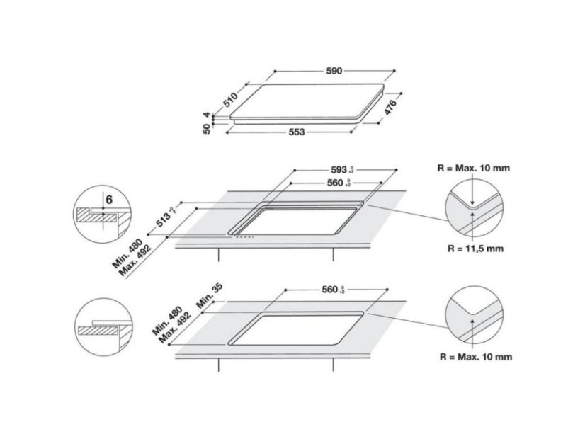 Indukční varná deska Whirlpool WLS7960NE