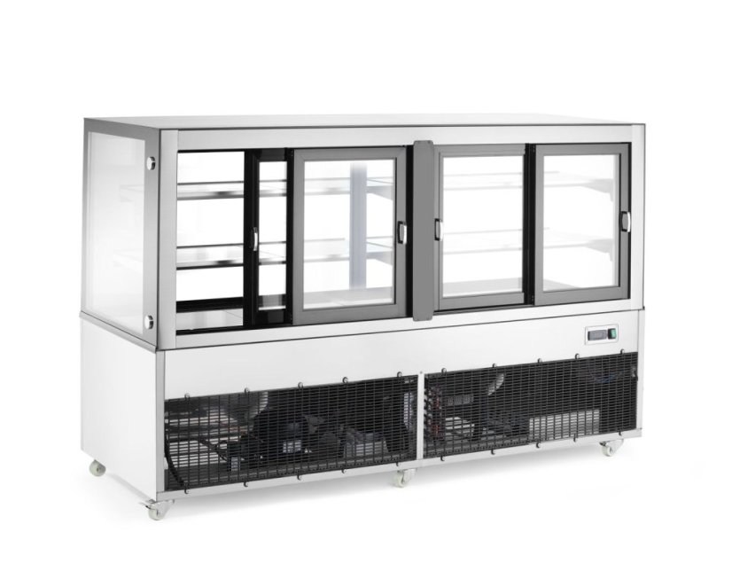 Vitrína se 2 policemi, Arktic, 230V/500W, 677x1824x(H)1230mm