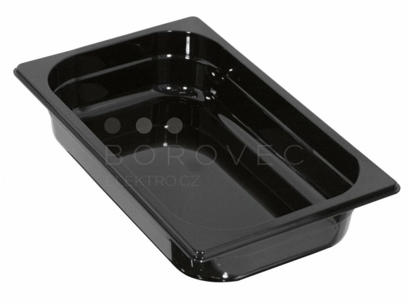 Gastronorm GN 1/4 (h=65 mm) polykarbonát černý Gastronorm GN 1/4 (h=65 mm) polykarbonát černý