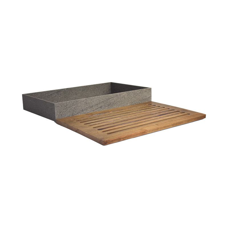 TOMGAST Box na pečivo s deskou na krájení GN 1/1, dekor kámen TOMGAST Box na pečivo s deskou na krájení GN 1/1, dekor kámen