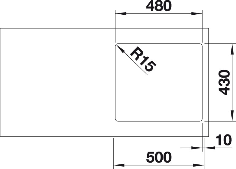 Blanco ANDANO 450 IF InFino Nerez hedvábný lesk bez táhla