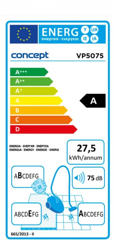 Bezsáčkový vysavač Concept VP5075 - Cyklonový  Minis 700 W