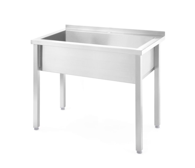 Stůl s žlábkem na jedno mytí, svařovaný, HENDI, Kitchen Line, 1000x600x(H)850mm Stůl s žlábkem na jedno mytí, svařovaný, HENDI, Kitchen Line, 1000x600x(H)850mm