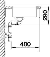 Blanco ANDANO 340/340 IF/A InFino Nerez hedvábný lesk s excentrem PushControl