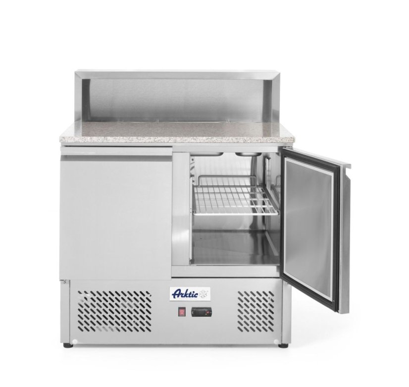 Dvoudveřový chlazený stůl s nástavcem a žulovou pracovní deskou, Arktic, 169L, 230V/310W, 700x900x(H)1082mm