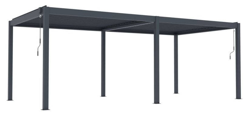 Bioklimatická pergola G21 Austin Premium 6x3 m, antracitová hliníková