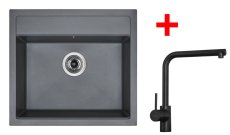 Sinks SOLO 560 Titanium + ELKA Černá matná