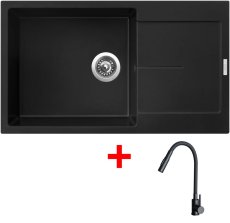 Sinks ULTIMA 860 XXL Pureblack + ELASTA S černá matná