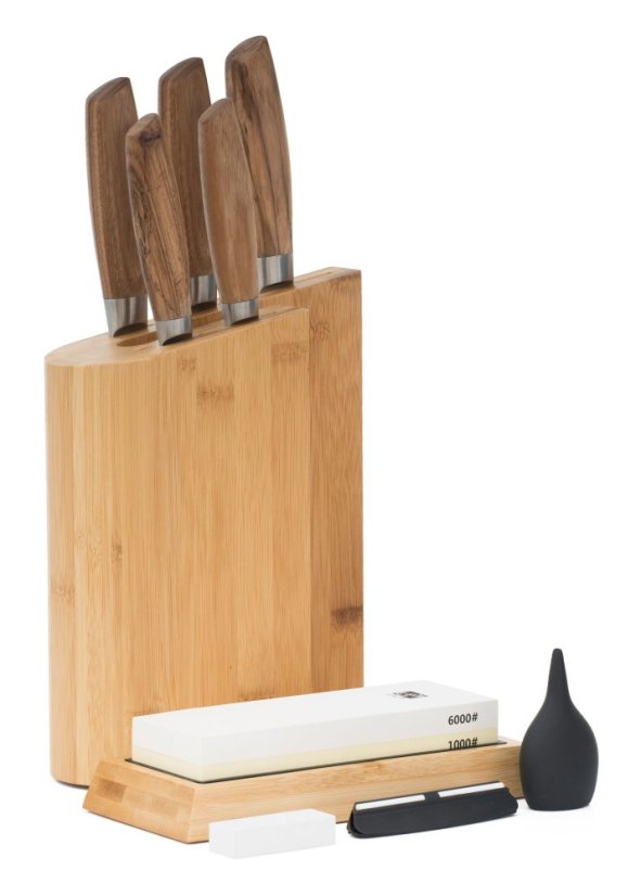 Blok na nože G21 Gourmet, bambusový pro 5 nožů