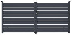 Brána G21 Reno 350x158 cm dvoukřídlá, antracitová