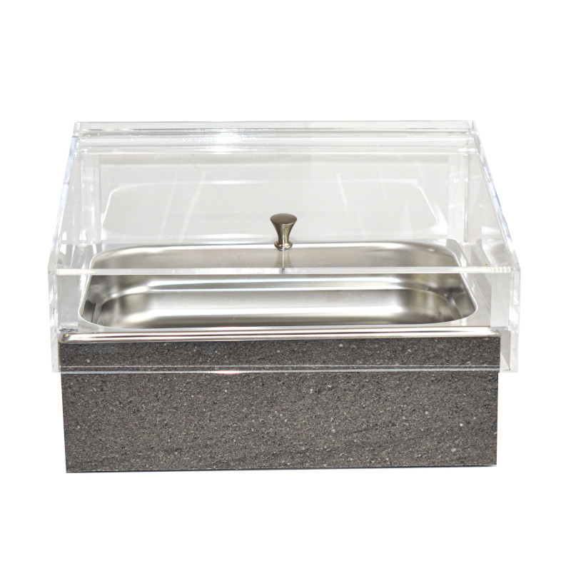 TOMGAST Chladicí box pro gastronádoby s krytem GN 1/2, dekor kámen TOMGAST Chladicí box pro gastronádoby s krytem GN 1/2, dekor kámen