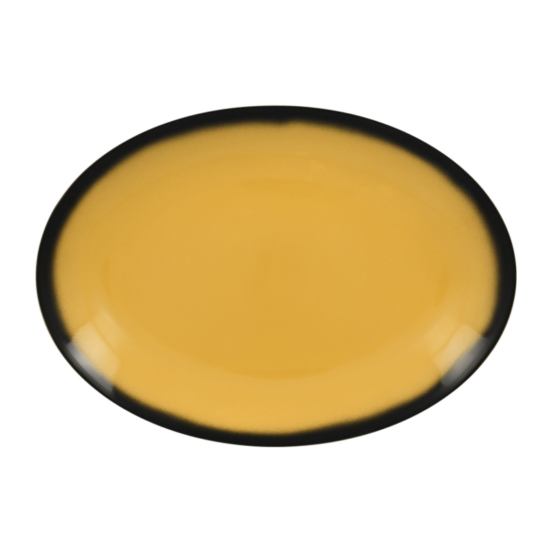 RAK Porcelain RAK Talíř oválný 32 x 23 cm, žlutá | RAK-LENNOP32NY