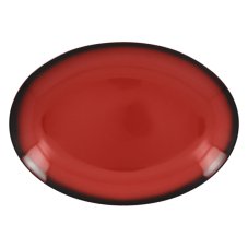 RAK Porcelain RAK Talíř oválný 36 x 27 cm, červená | RAK-LENNOP36RD