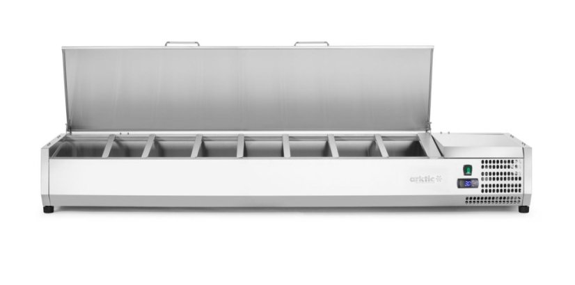 Chladicí zásobník GN 1/3, Arktic, 8x GN1/3, GN 1/3, 48L, 230V/180W, 420x1805x(H)630mm