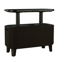 Zahradní stůl Keter Bevy Bar Cool hnědý ratan