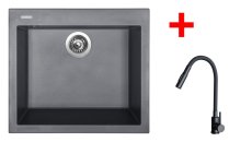 Sinks CUBE 560 Titanium + ELASTA S černá matná