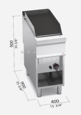 Bertos plynový vodní gril G9WG40M