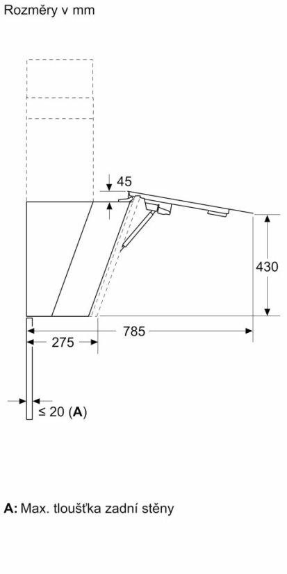 Komínová digestoř Siemens LC81KAN60