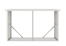 Přístřešek na dřevo G21 WOH 682 - 302 x 119 cm, šedý