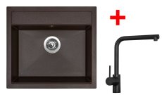 Sinks SOLO 560 Marone + ELKA Černá matná