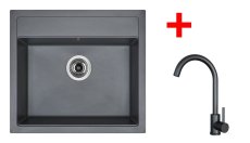 Sinks SOLO 560 Titanium + ARCO černá matná