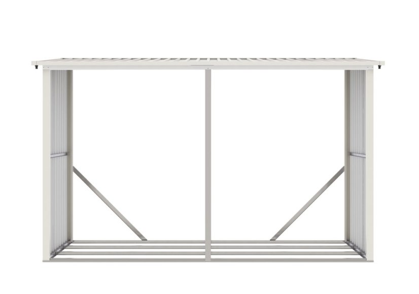 Přístřešek na dřevo G21 WOH 682 - 302 x 119 cm, šedý