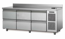 Coldline chladící stůl TA17/6MS s deskou, dřezem a zadním lemem