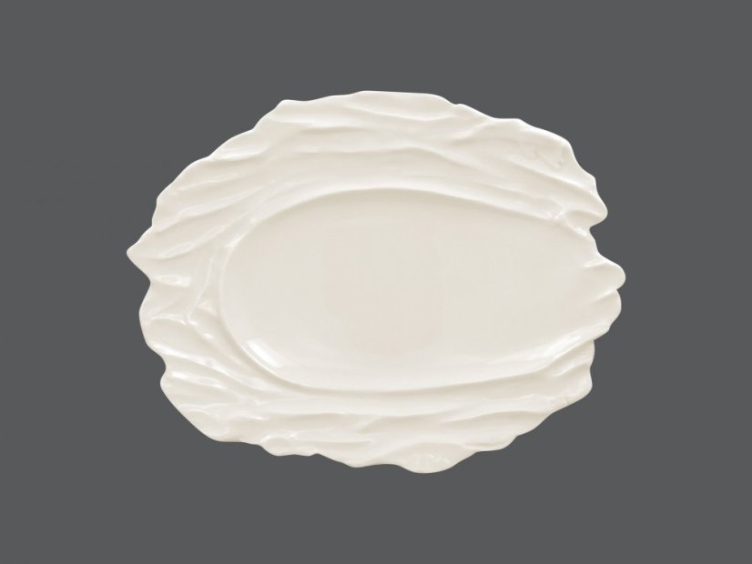 RAK Porcelain RAK Talíř reliéfní mělký 37 × 27 cm – bílá | RAK-STEP28 RAK Porcelain RAK Talíř reliéfní mělký 37 × 27 cm – bílá | RAK-STEP28