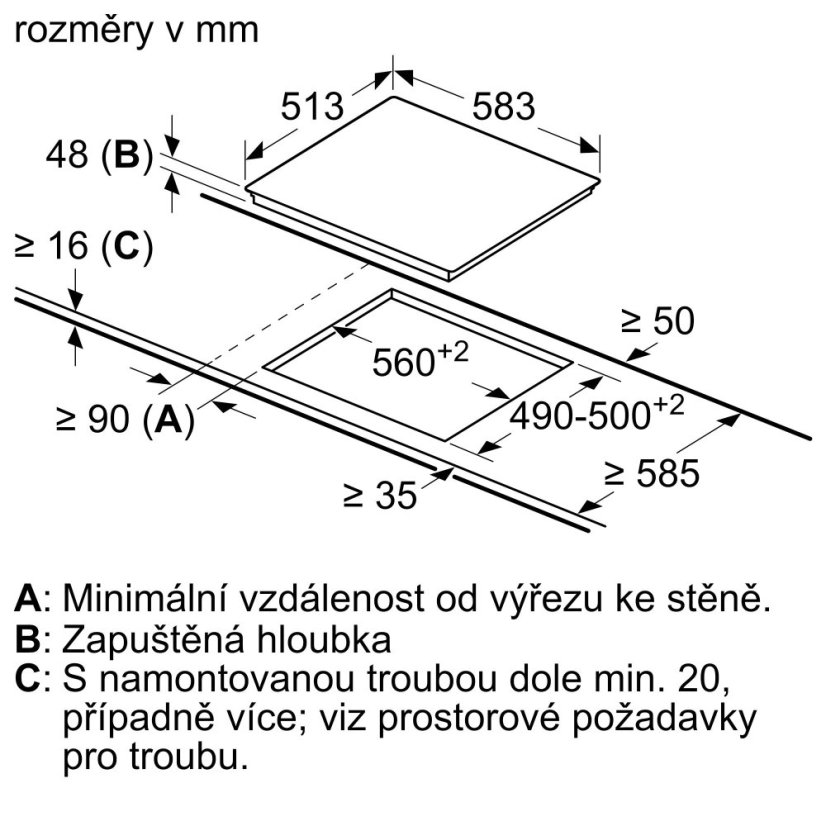 Sklokeramická varná deska Bosch PKE645FP2E