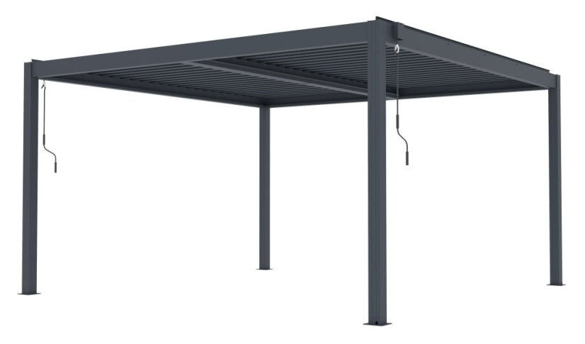 Bioklimatická pergola G21 Austin Premium 4x4 m, antracitová hliníková