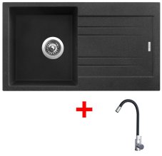 Sinks RAPID 780 Granblack + Elasta nerez/černá