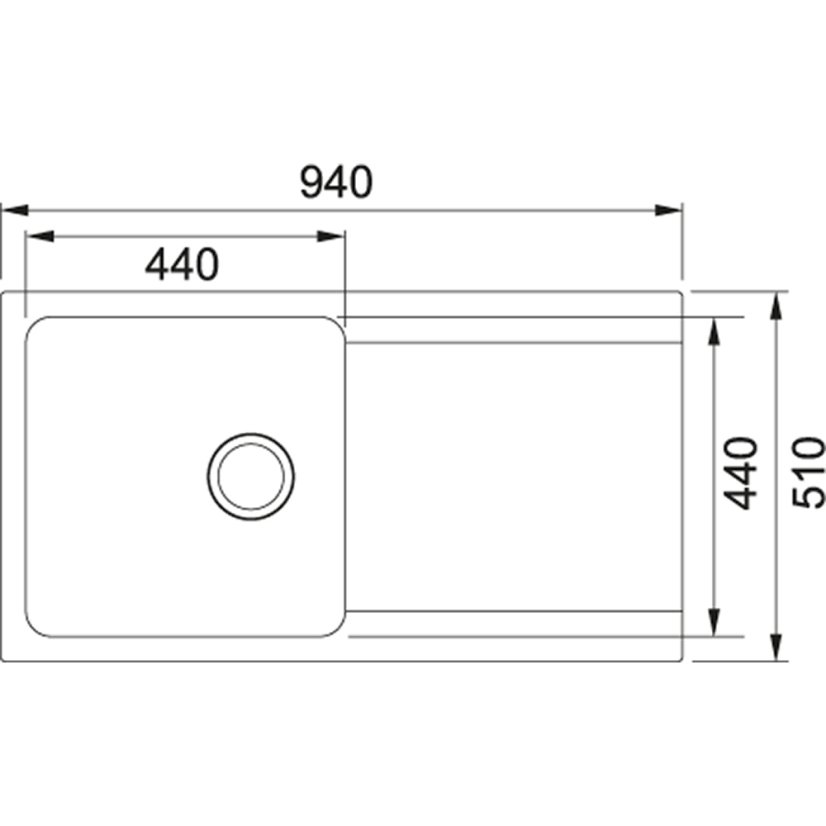 Franke OID 611 šedá Orion Tectonite