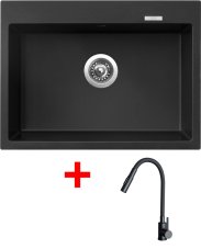 Sinks MAXIMO 680 Pureblack + ELASTA S černá matná