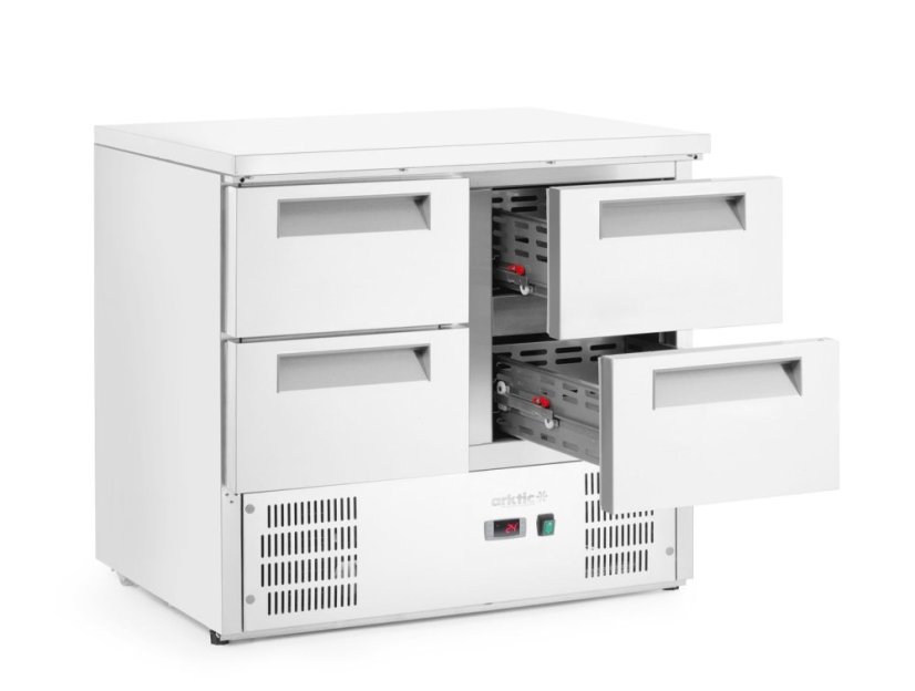 Chladicí stůl s pracovní deskou z nerezové oceli, Arktic, 112L, 230V/143W, 700x900x(H)855mm