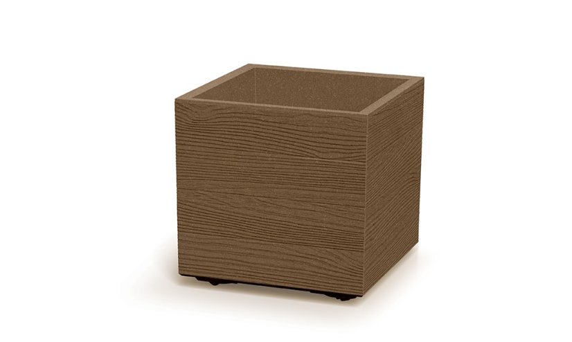 Květináč Prosperplast MADERA SQUARE eco wood 38,5 cm naturo