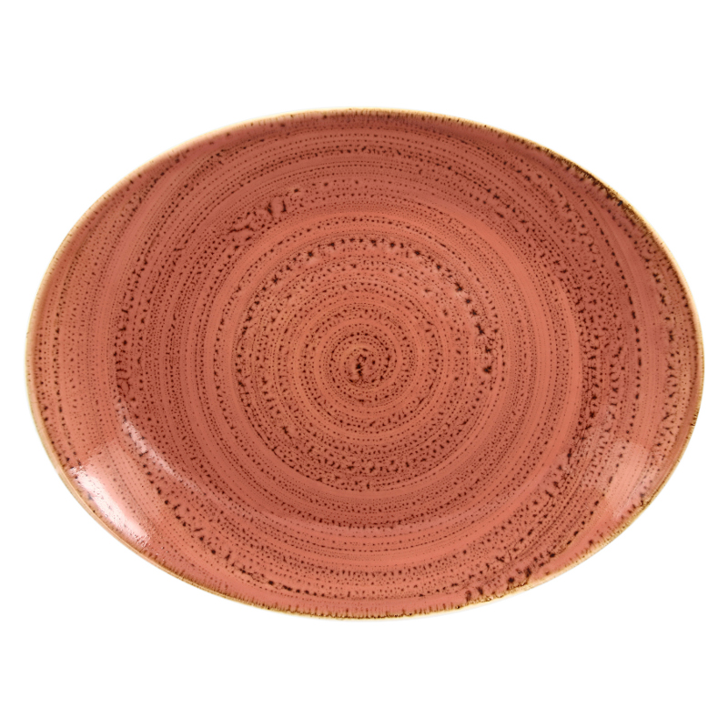 RAK Porcelain RAK Twirl talíř oválný 36 cm × 27 cm – coral | RAK-TWNNOP36CO