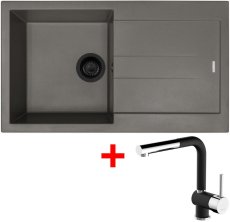 Sinks AMANDA 860 BL Nanotruffle + MIX 3 P Nanoblack