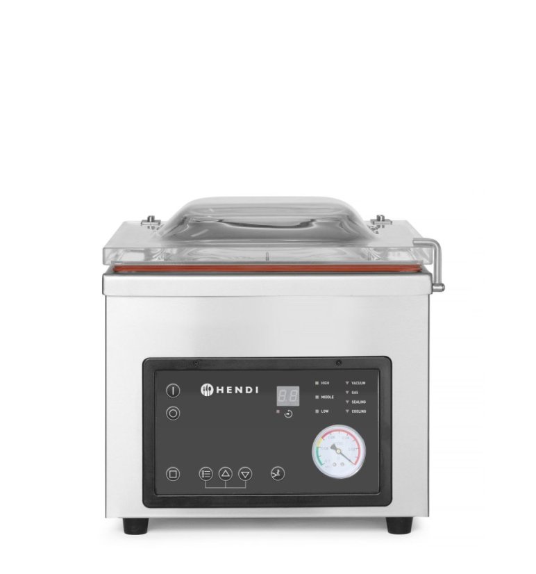 Zařízení na balení vakuové komory, HENDI, Profi Line, těsnicí lišta 260 mm, 230V/370W, 330x480x(H)360mm