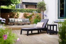 Lehátko Keter Mallorca grafitové s polstrem