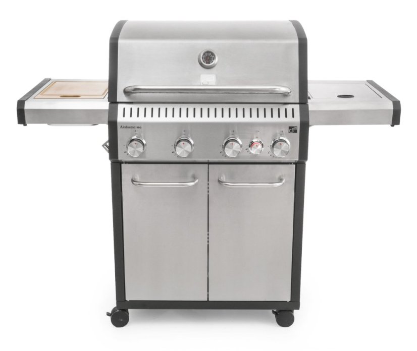 Plynový gril G21 Alabama Silver BBQ Premium Line, 5 hořáků + zdarma redukční ventil