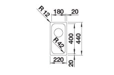 Blanco Solis 180 IF InFino nerez kartáčovaný,  bez táhla