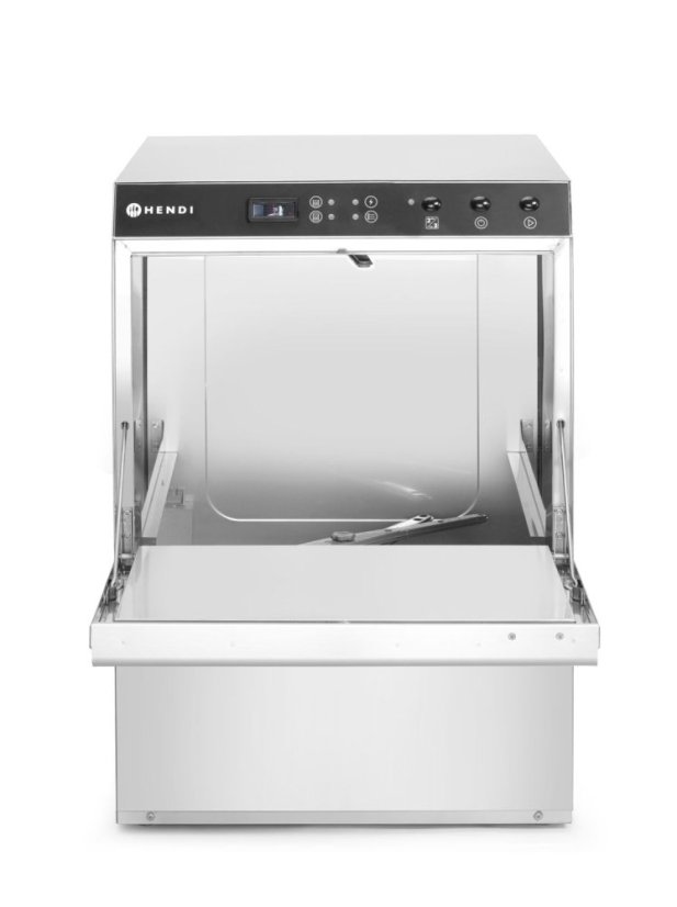 Myčka nádobí HENDI, s dávkovačem mycího prostředku i vypouštěcím čerpadlem, 400V/4900W
