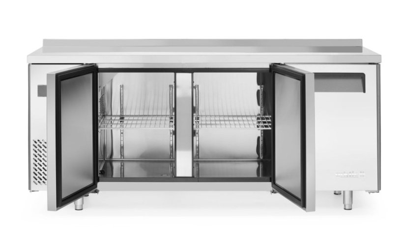 Třídveřový chladicí stůl s postranními jednotkami, Arktic, Kitchen Line, 291L, 230V/270W, 600x1800x(H)840mm