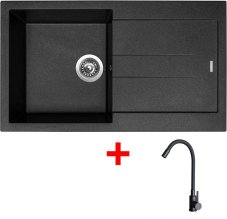 Sinks AMANDA 860 Metalblack + ELASTA černá matná