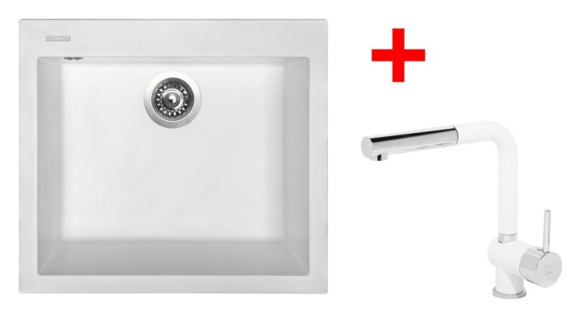 Sinks CUBE 560 Milk + Mix 3 P GR Sinks CUBE 560 Milk + Mix 3 P GR