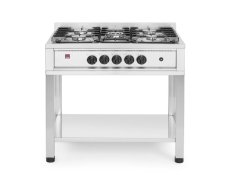 Plynový sporák - 5 hořáků, otevřený rám, HENDI, Kitchen Line, 14,3kW, 900x640x(H)910mm