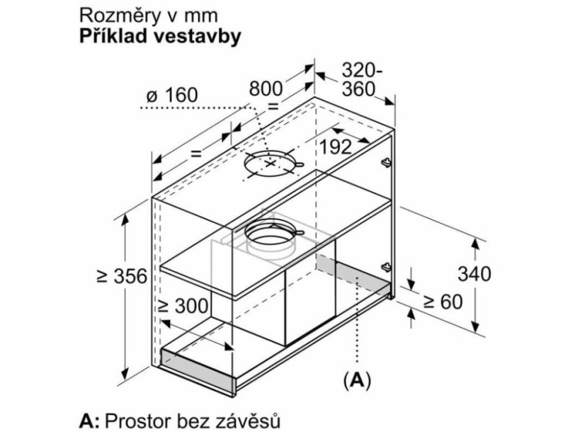 Vestavná digestoř Bosch DBB87DP60